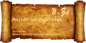 Mailáth Zsüliet névjegykártya