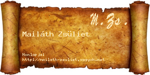 Mailáth Zsüliet névjegykártya