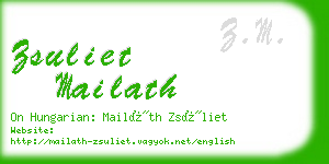 zsuliet mailath business card